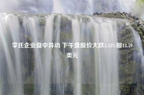 李氏企业盘中异动 下午盘股价大跌5.43%报13.59美元